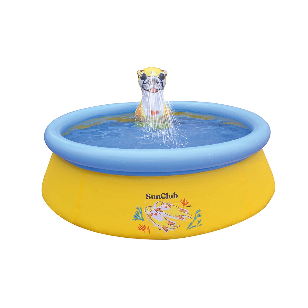 Otter Sprinkler Inflatable  Swimming Pool, , large