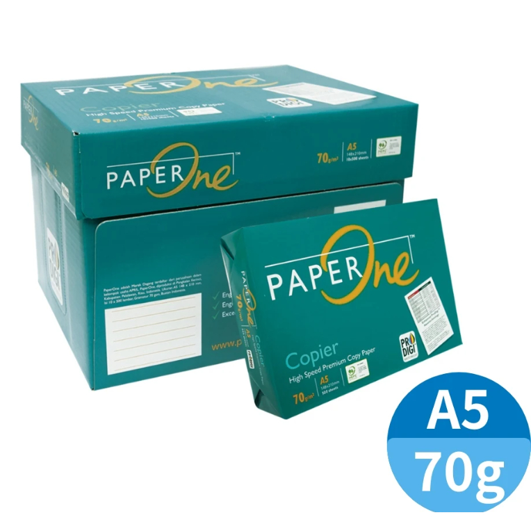 Original PAPER ONE A5 70lb photocopy paper (10 packs) for laser, photocopying, faxing, and inkjet printing, , large