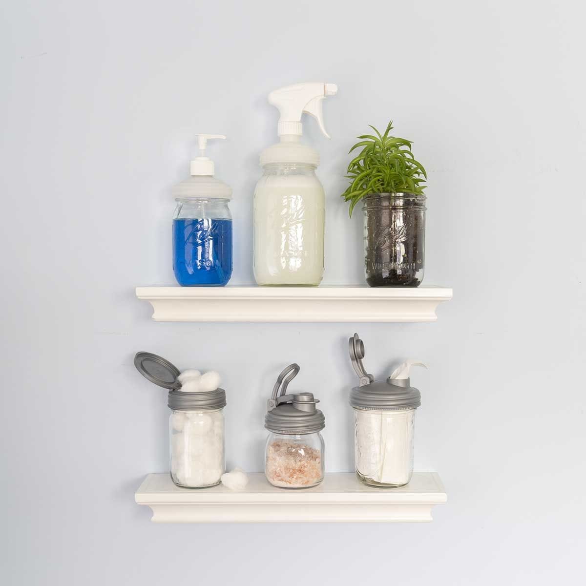 reCAP® 32oz Quart Mason Jars Lid POUR cap Wide Mouth-White&Green, , large