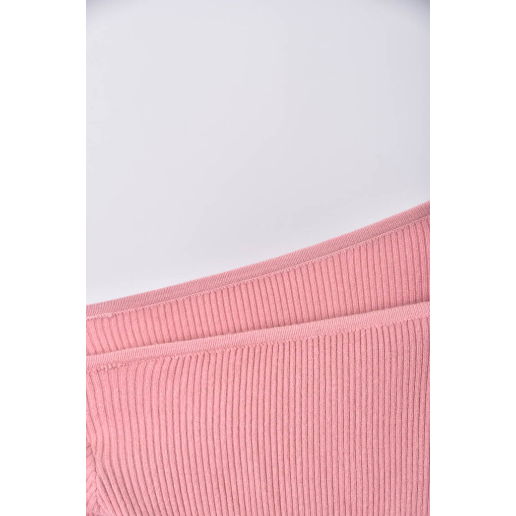 (S) 【又又私服】圓領粉色長袖上衣二手衣, , large