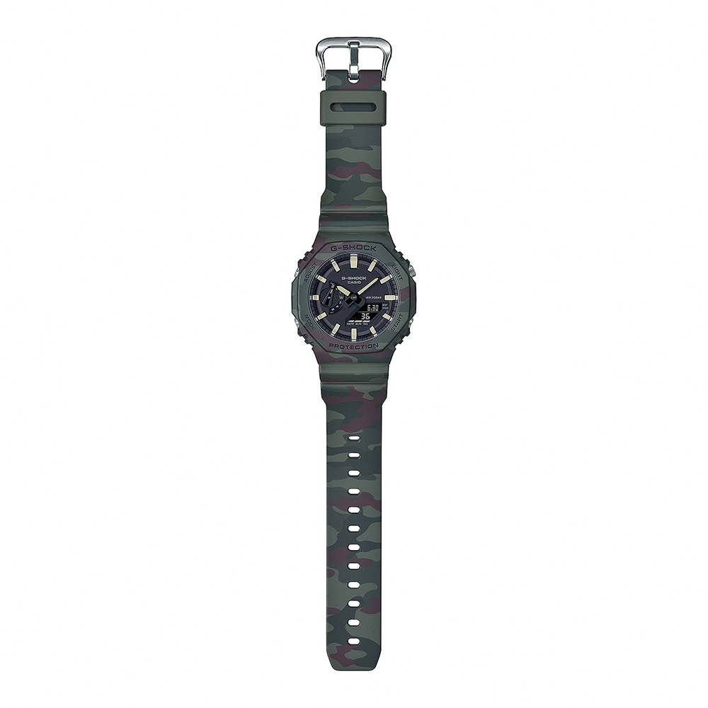 CASIO 卡西歐 G-SHOCK 迷彩 八角電子錶 套錶 GAE-2100WE-3A, , large