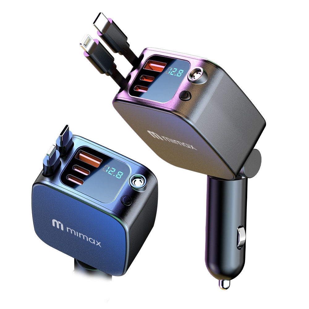 Mimax 4‑in‑1 Retractable Car Charger – Starry Sky Edition, , large