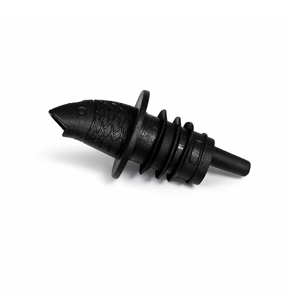 [巴果果]魚造型防漏倒酒器 酒瓶倒酒嘴 質感黑(10入一包) SP-01-F-BK, , large