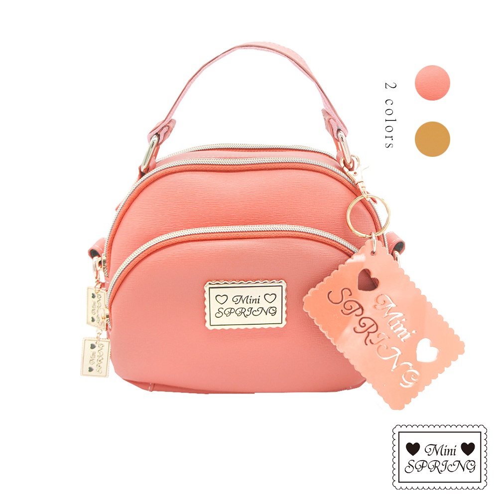 MINI SPRING-經典法式餅乾小巧包 皮質斜背包 皮質手提包 MIT台灣製造皮包 -多色