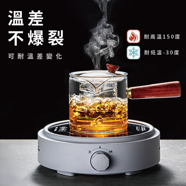 【 SK Delicate Life】木柄耐熱玻璃泡茶壺 (不含玻璃杯) 居家日常泡茶 手沖咖啡器具 下午茶與朋友共享  K7702, , large