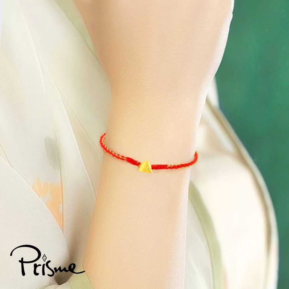 【Prisme Gold】黃金手鍊 粽子 編織手鍊 二入對組 (金重：約0.02錢±0.01), , large