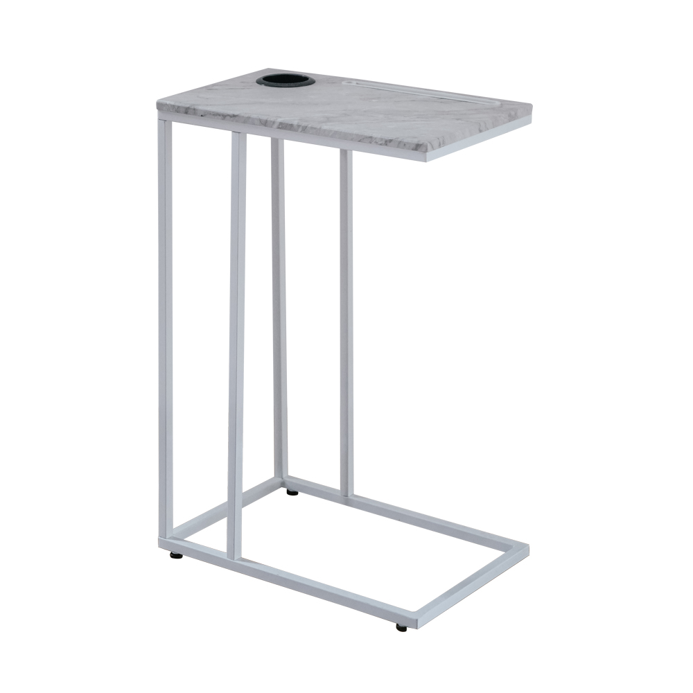 RICHOME柏蒂大理石紋萬用桌(附杯架), , large