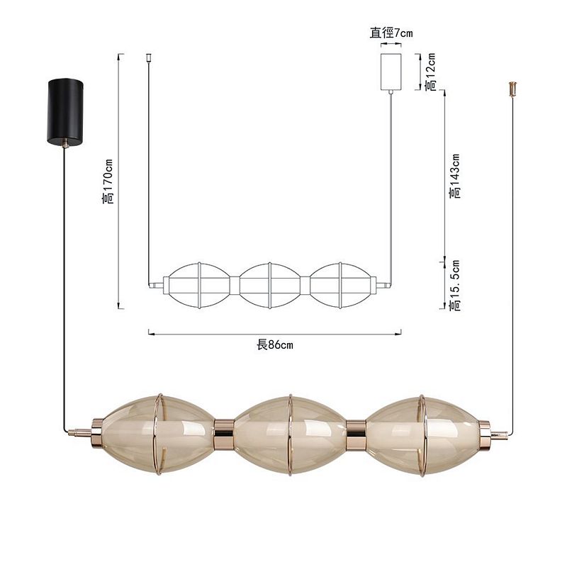 【卡米達】38W三色變光吊燈(CA5108-38W), , large