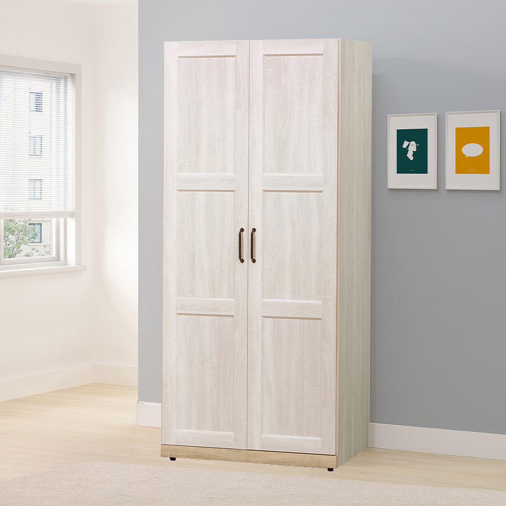 【唯熙傢俱】查理白橡色2.6尺衣櫃, , large