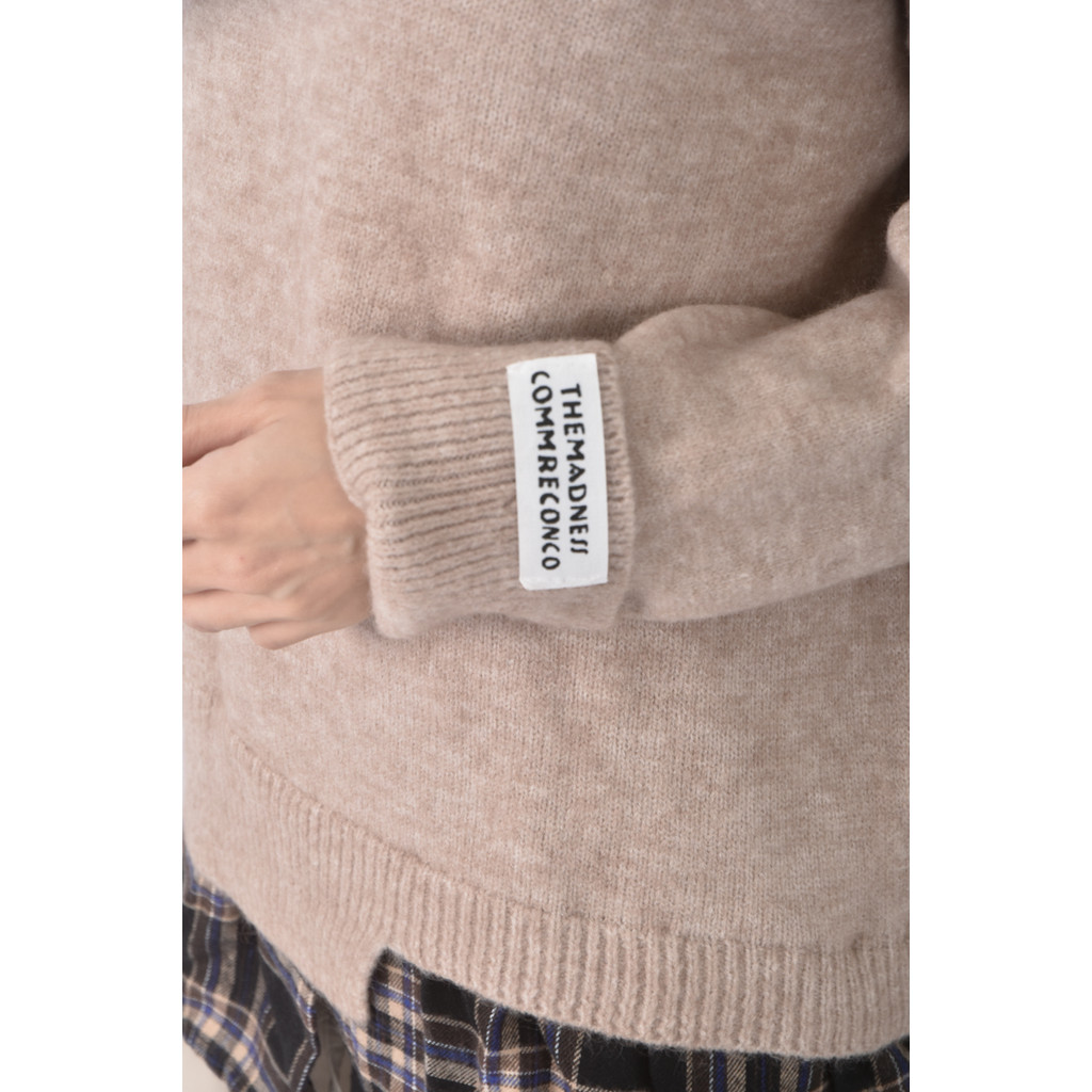 (XL) major made棉質圓領杏色長袖上衣二手衣, , large