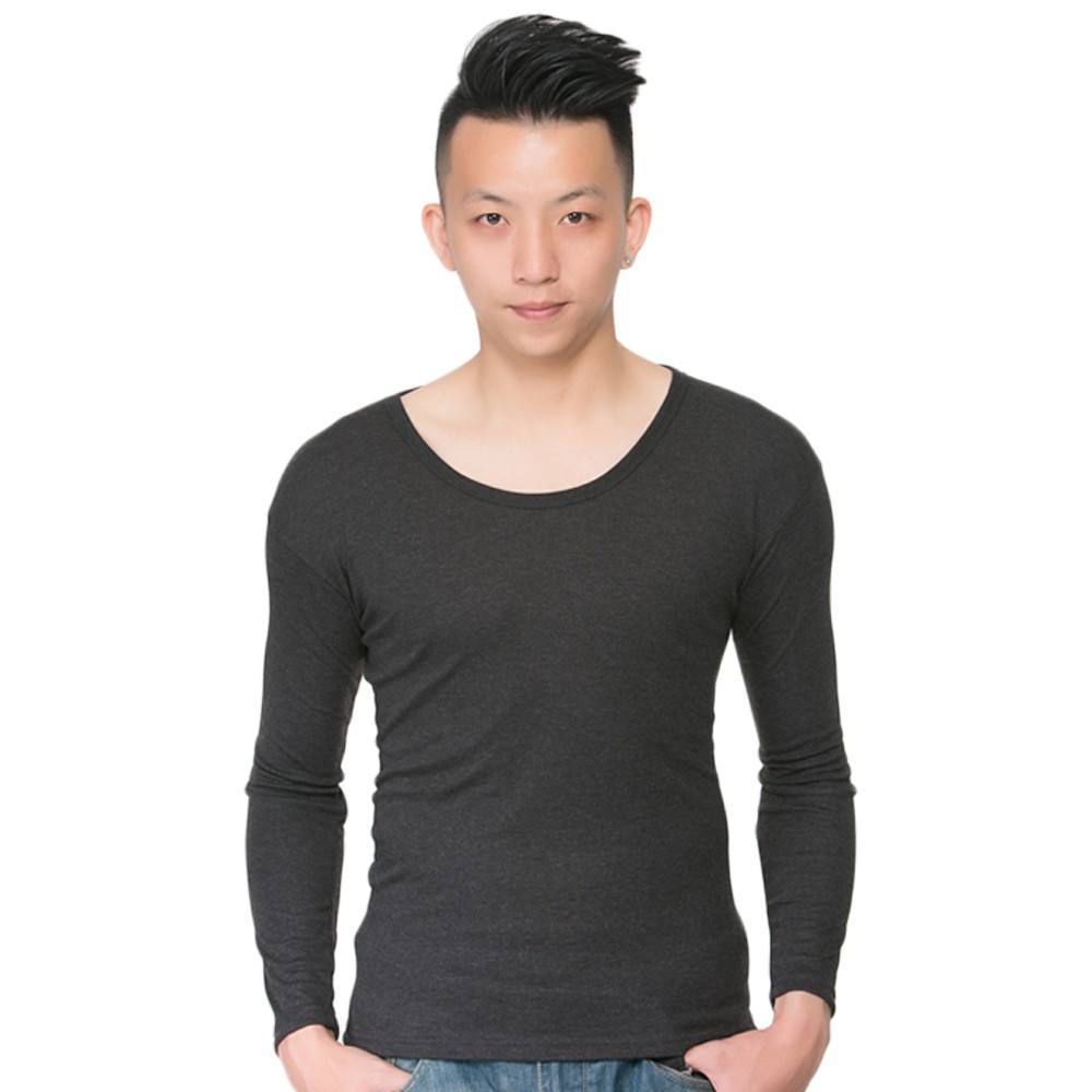 溫控男圓領羅紋發熱衣-L282 保暖 抗寒 台灣製, , large