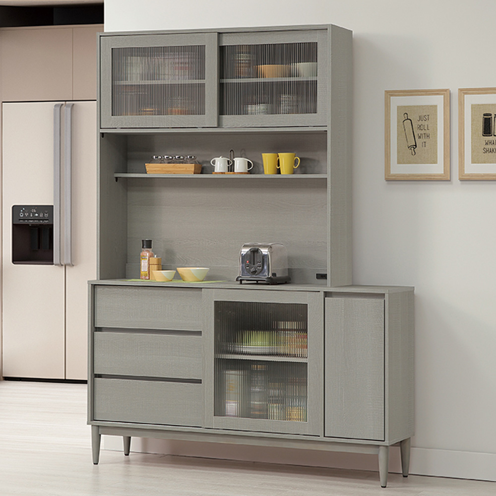 【Hampton 漢汀堡】洛卡克5尺碗盤櫃組, , large