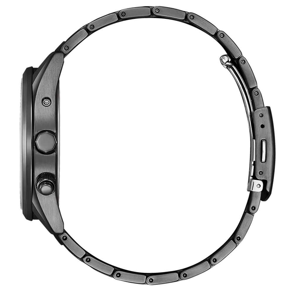 CITIZEN 星辰 光動能電波萬年曆手錶 CB0275-83E, , large