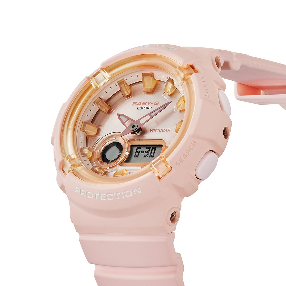 CASIO 卡西歐 BABY-G 水蜜桃糖果雙顯手錶 BGA-280SW-4A, , large