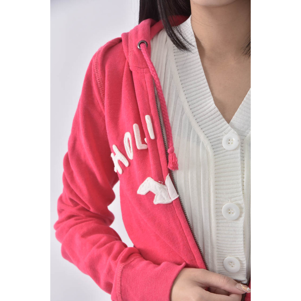 (S) hollister連帽粉色外套二手衣, , large