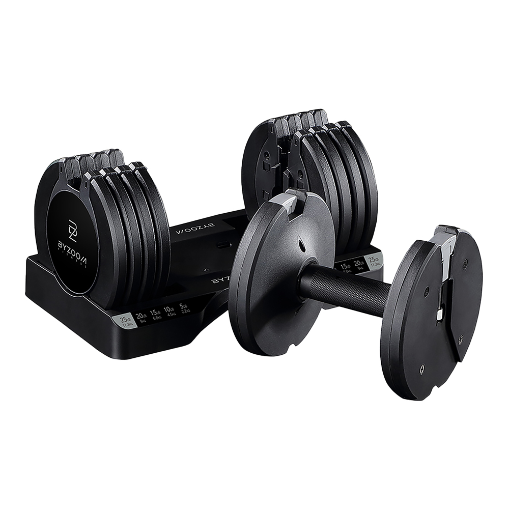 【BYZOOM FITNESS】Pure Series 11.3kg(25LB) 5段重量 可調式啞鈴, , large