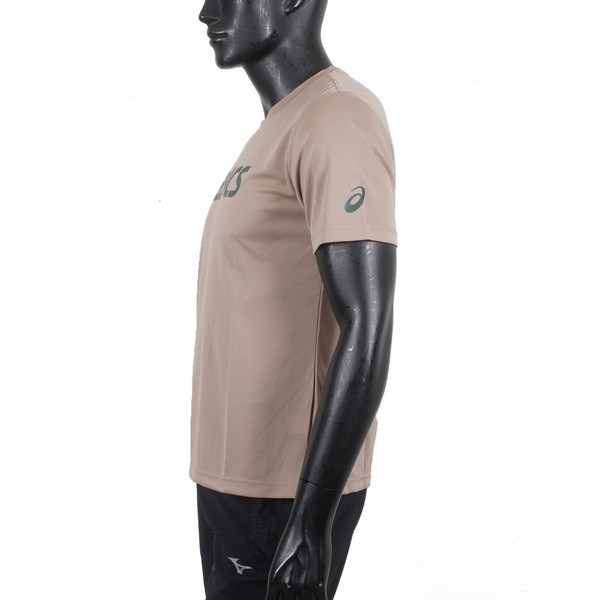 Asics 男女 短袖 T恤 運動 透氣 吸濕 快乾 抗UV 台灣製 延續 卡其 [2033B666-201], , large