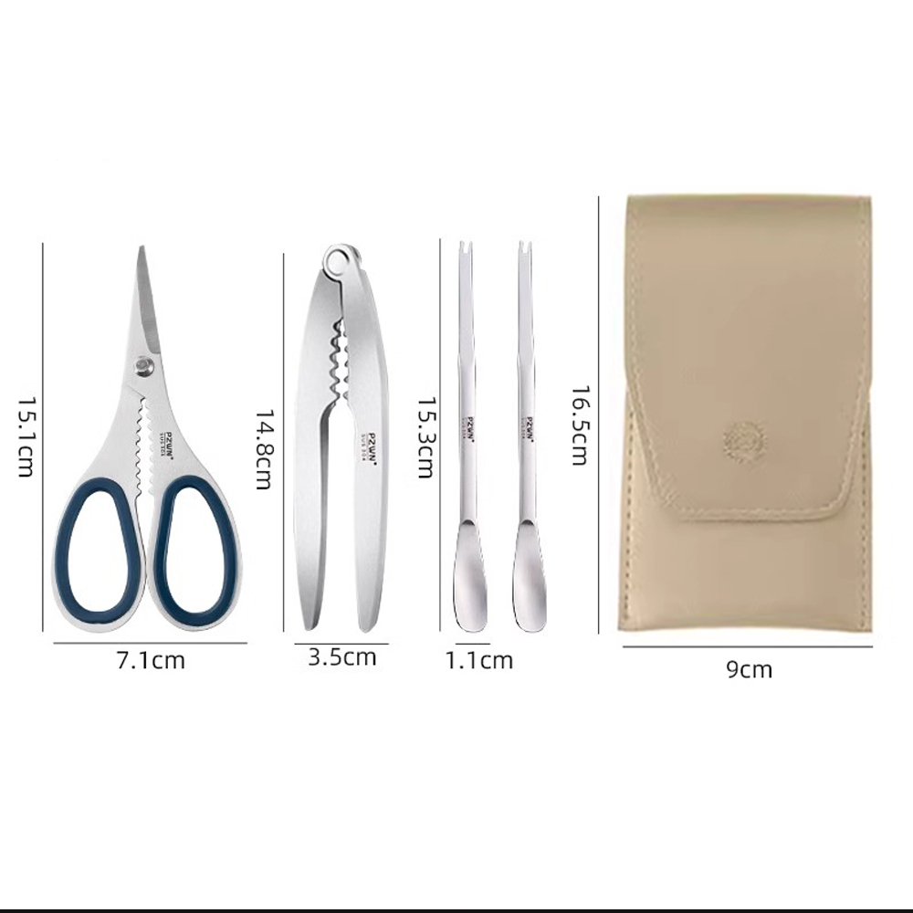 304 stainless steel crab eating tools crab peeling crab scissors crab clamp crab fork