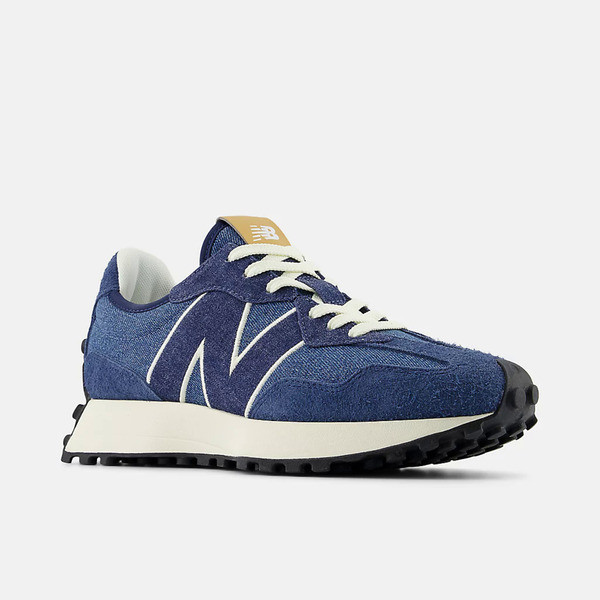 Kixpress-New Balance 327 女 運動休閒鞋 復古鞋 牛仔系列 舒適 百搭 牛仔藍 [WS327JA], , large