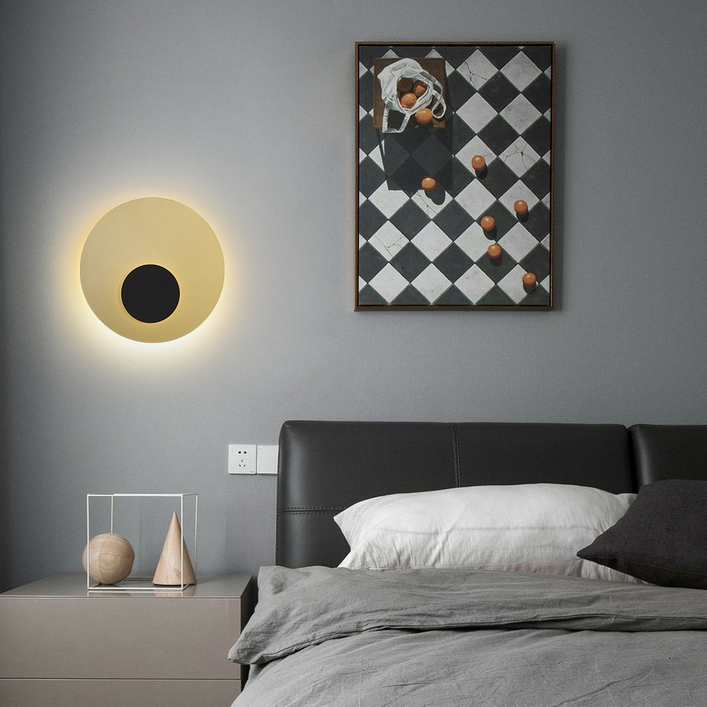 【H&R安室家】 LED羅娜壁燈（2款任選）ZA0262, 大黑小金, large