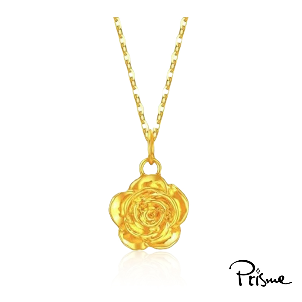 【Prisme Gold】黃金項鍊 玫瑰 鍊墜項鍊 (金重:約0.07錢±0.03), , large