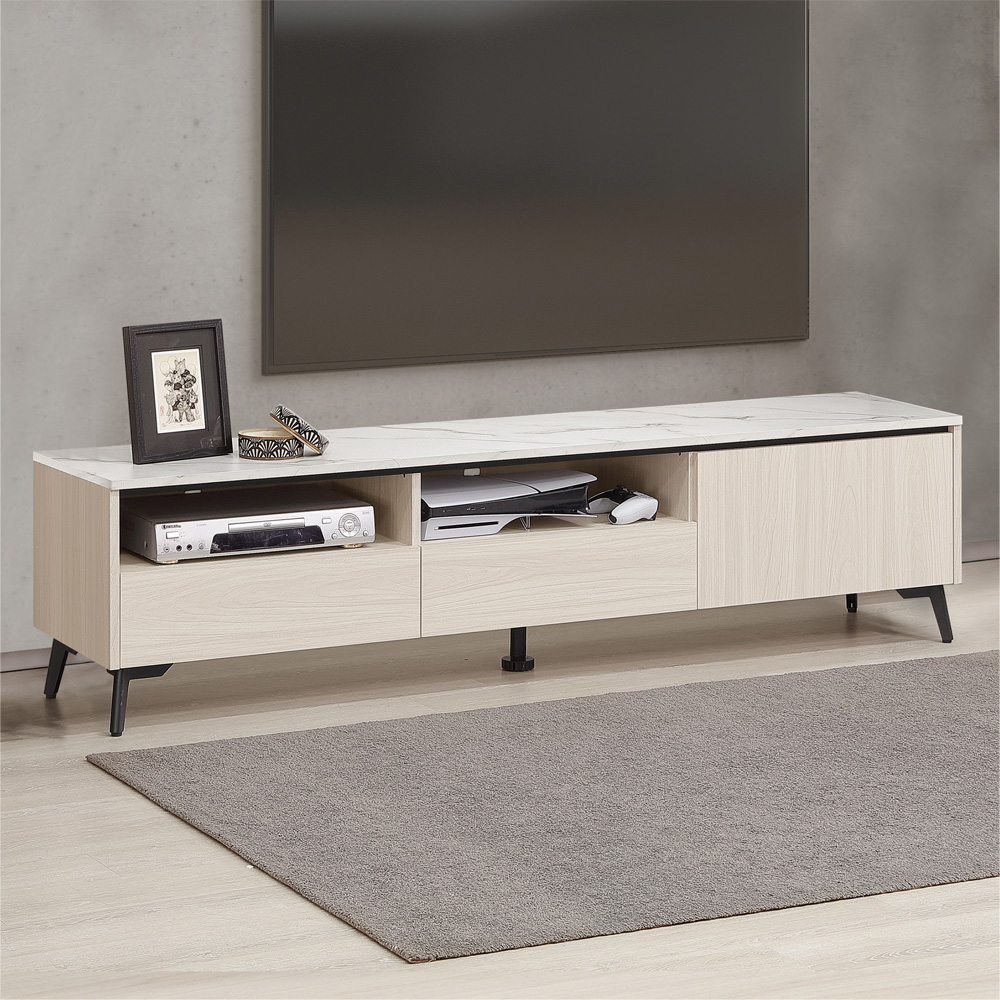 【Homelike】 喜家居6尺雙抽電視櫃(2542), , large