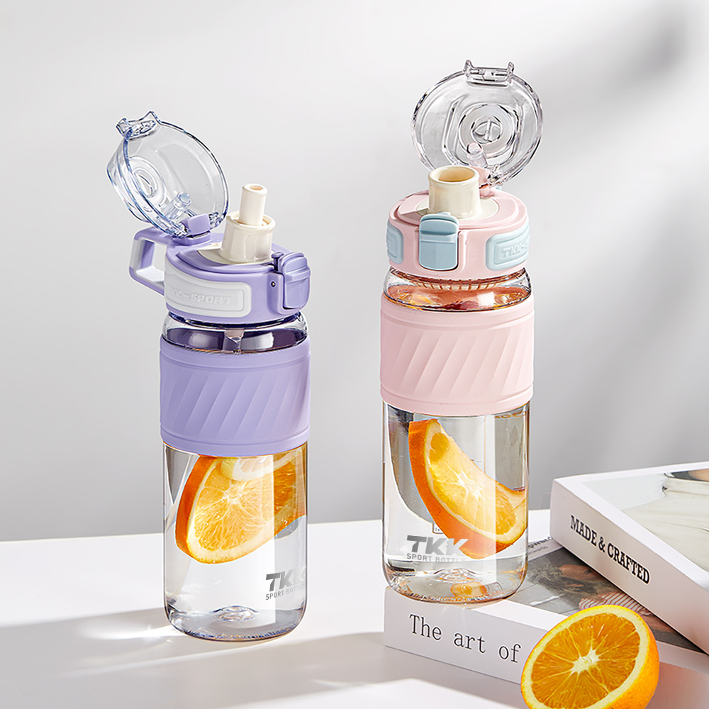 【TKK】美國進口Tritan 哈崙系列 手提式 直飲+吸管 運動水壺 隨身杯 600ML-風鈴紫, , large