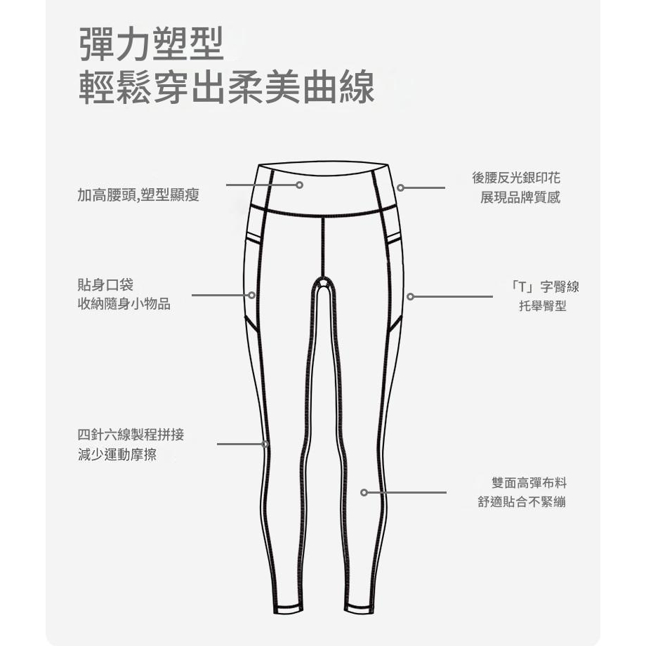 TECTOP 探拓戶外2422154女款彈力緊身褲~雙面高彈力 柔感不悶熱 高彈力塑型~慢跑 瑜珈 有氧 健走~, , large