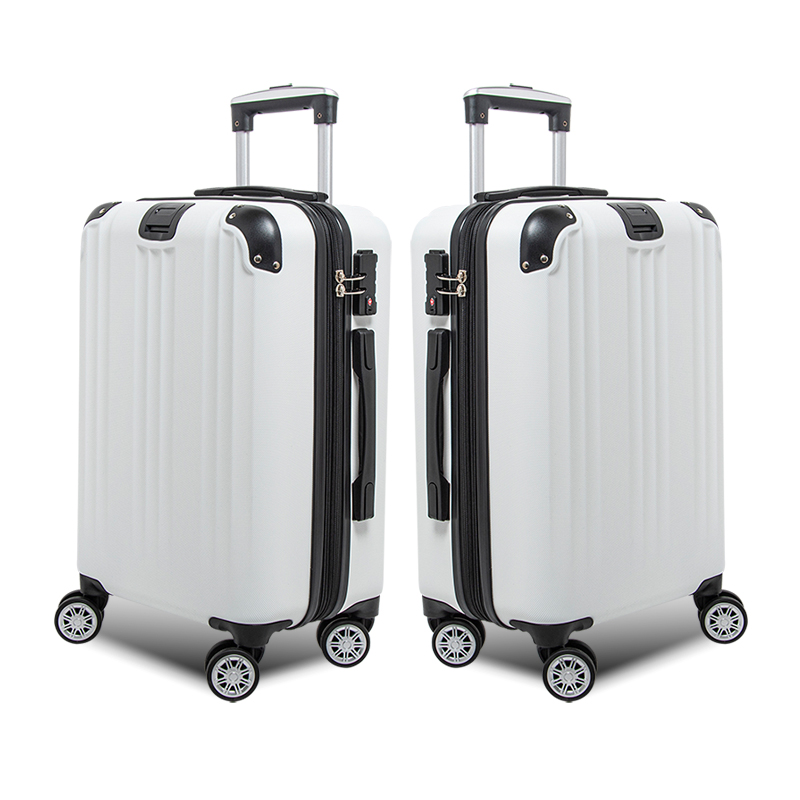 【Alldma鷗德馬】24吋ABS玩色拉鏈行李箱S2-白色(贈B2束帶), , large