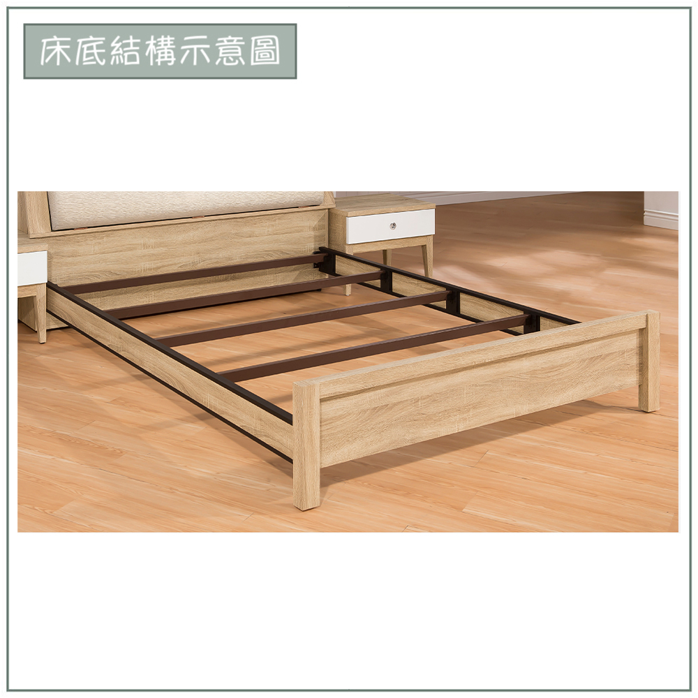 【唯熙傢俱】海瑟薇雙色5尺雙人床台, , large