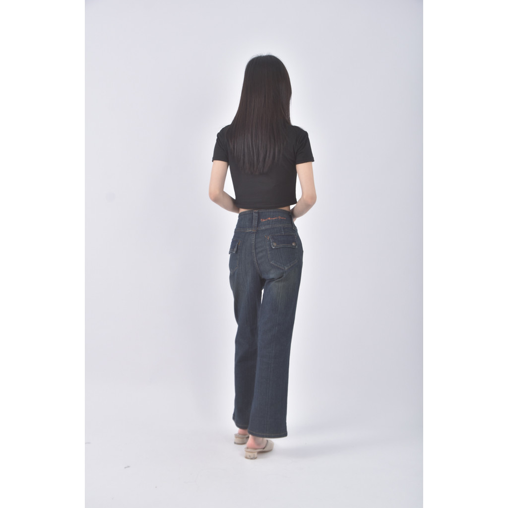 (XL) used丹寧牛仔質感藍色長褲二手衣, , large
