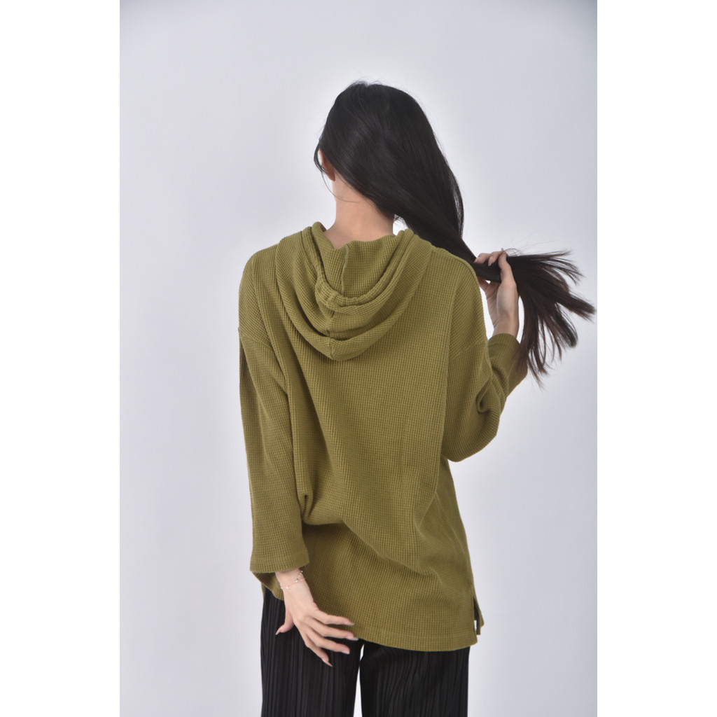 (XL) ease sport棉質純棉連帽綠色長袖上衣二手衣, , large