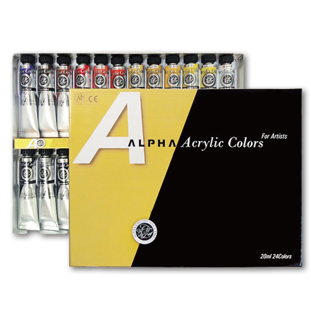 【ALPHA】金級 壓克力 顏料 20ml  24色 / 組 B0324-5, , large