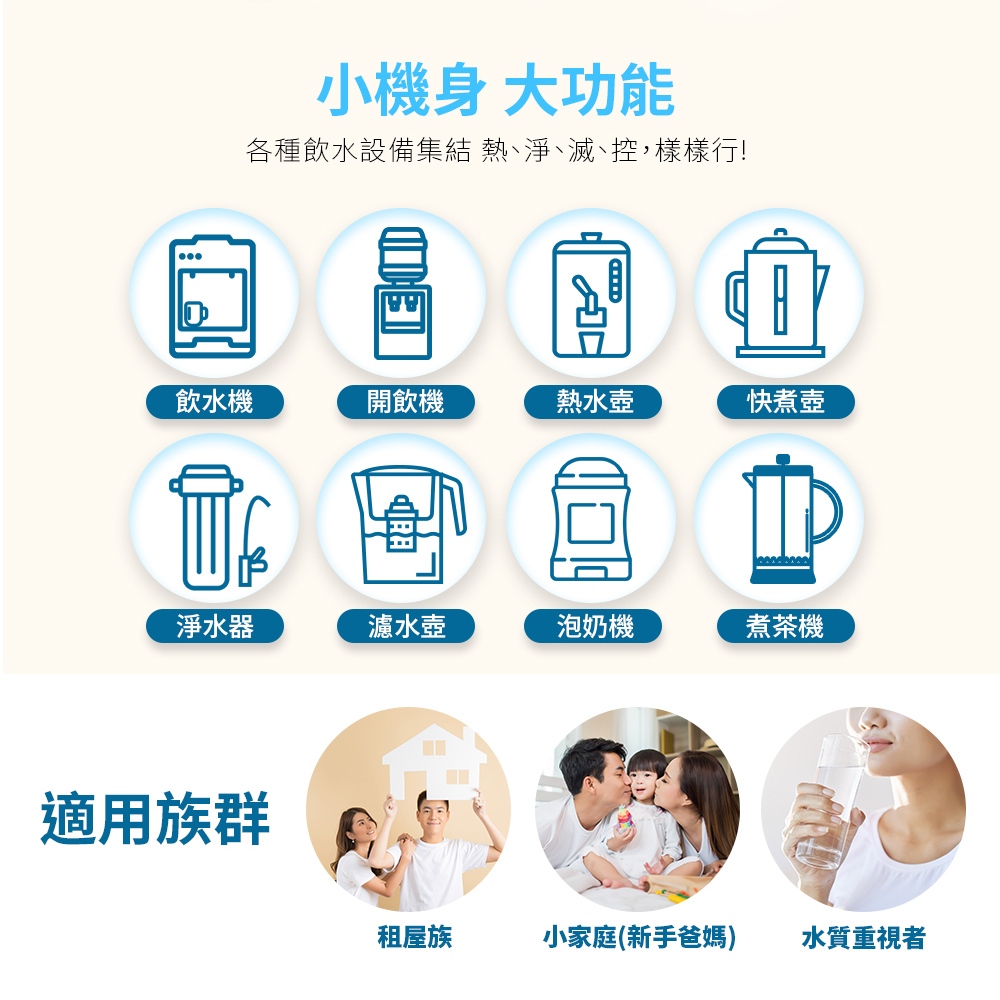 Kolin 歌林 3L UVC滅菌瞬熱開飲機+四重濾芯4入(共5芯 /適用Brita), , large