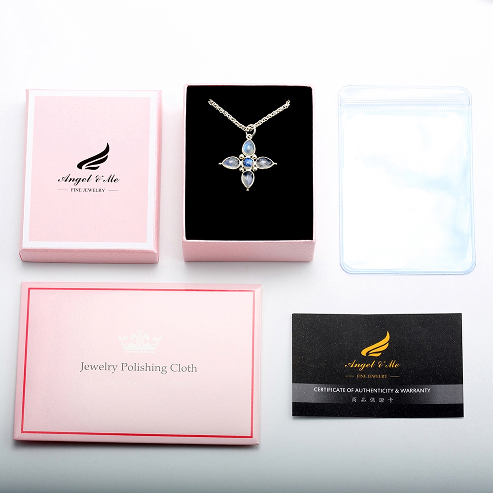【Angel & Me】Good Luck Compass s925 sterling silver 18k Rose Gold plated necklace, , large