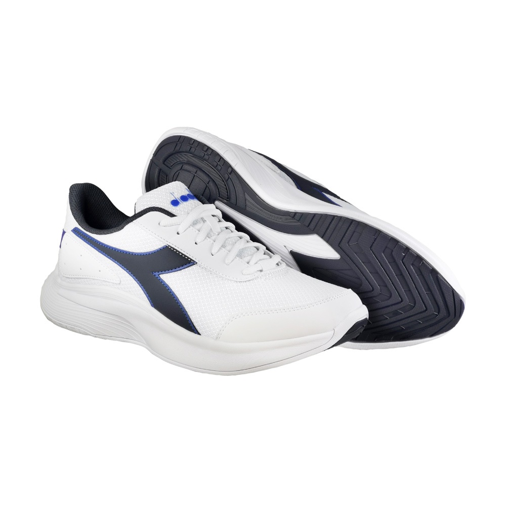 DIADORA迪亞多那 義大利進口 輕量運動慢跑鞋 男運動鞋 男鞋 EASY RUN 透氣 吸震 減壓 防滑 黑 白藍, , large