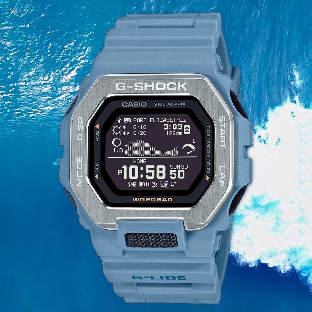 CASIO 卡西歐 G-SHOCK 衝浪運動藍芽手錶 GBX-100-2A, , large
