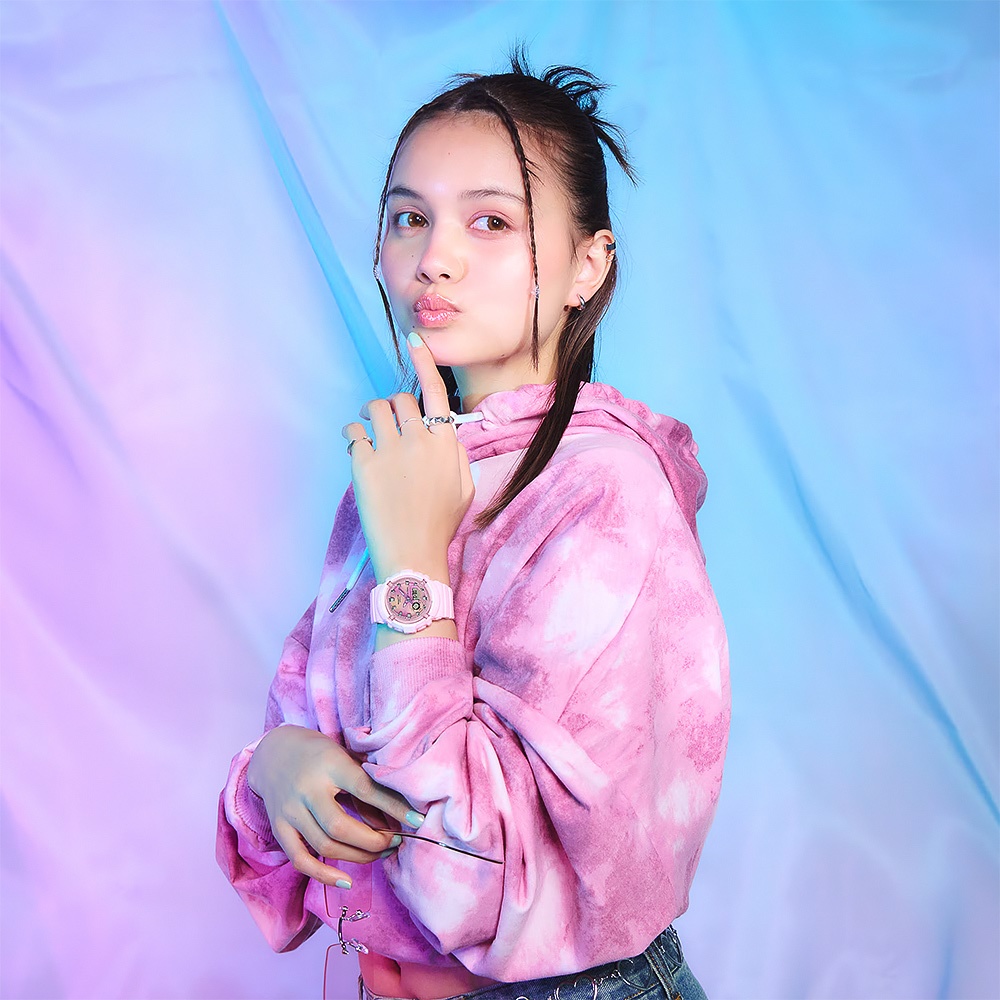 CASIO 卡西歐 BABY-G 扎染圖案雙顯手錶 BGA-280TD-4A, , large