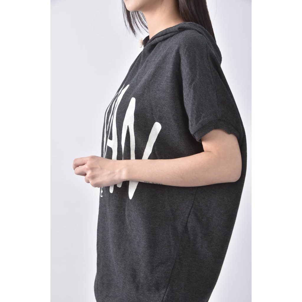 (XL) by pink韓牌字母黑色短袖上衣二手衣, , large