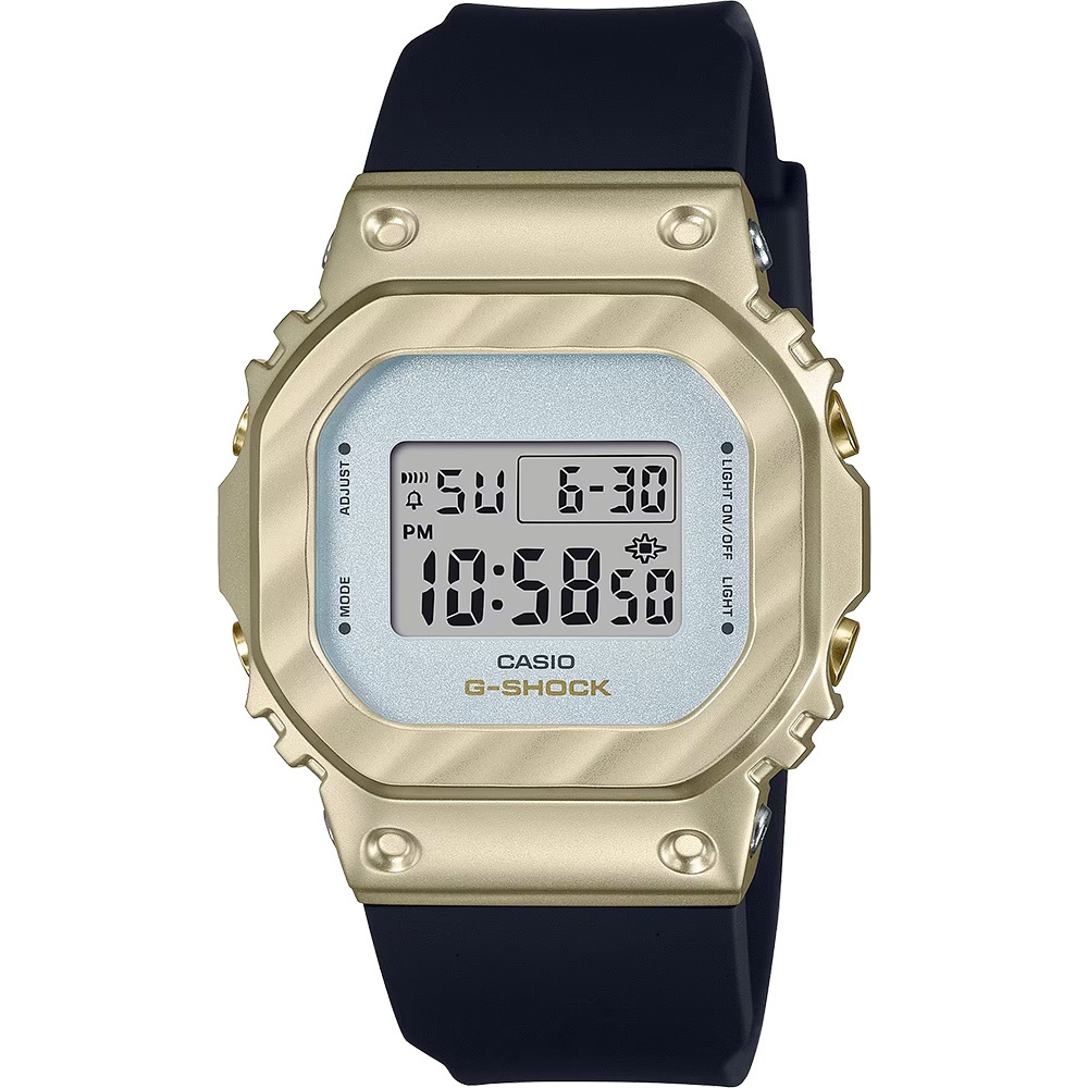 CASIO 卡西歐 G-SHOCK 香檳金系列 方型電子手錶 GM-S5600BC-1