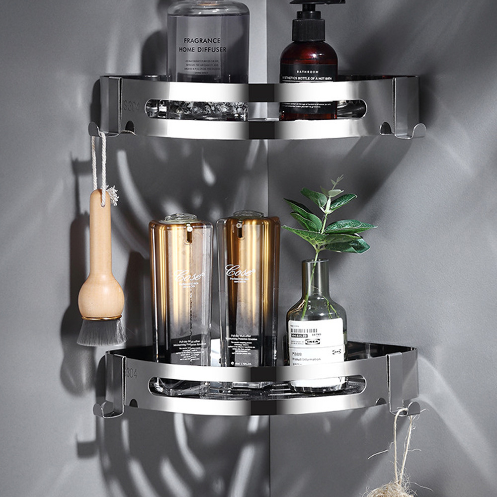304 stainless steel silver-plated triangle shelf, , large