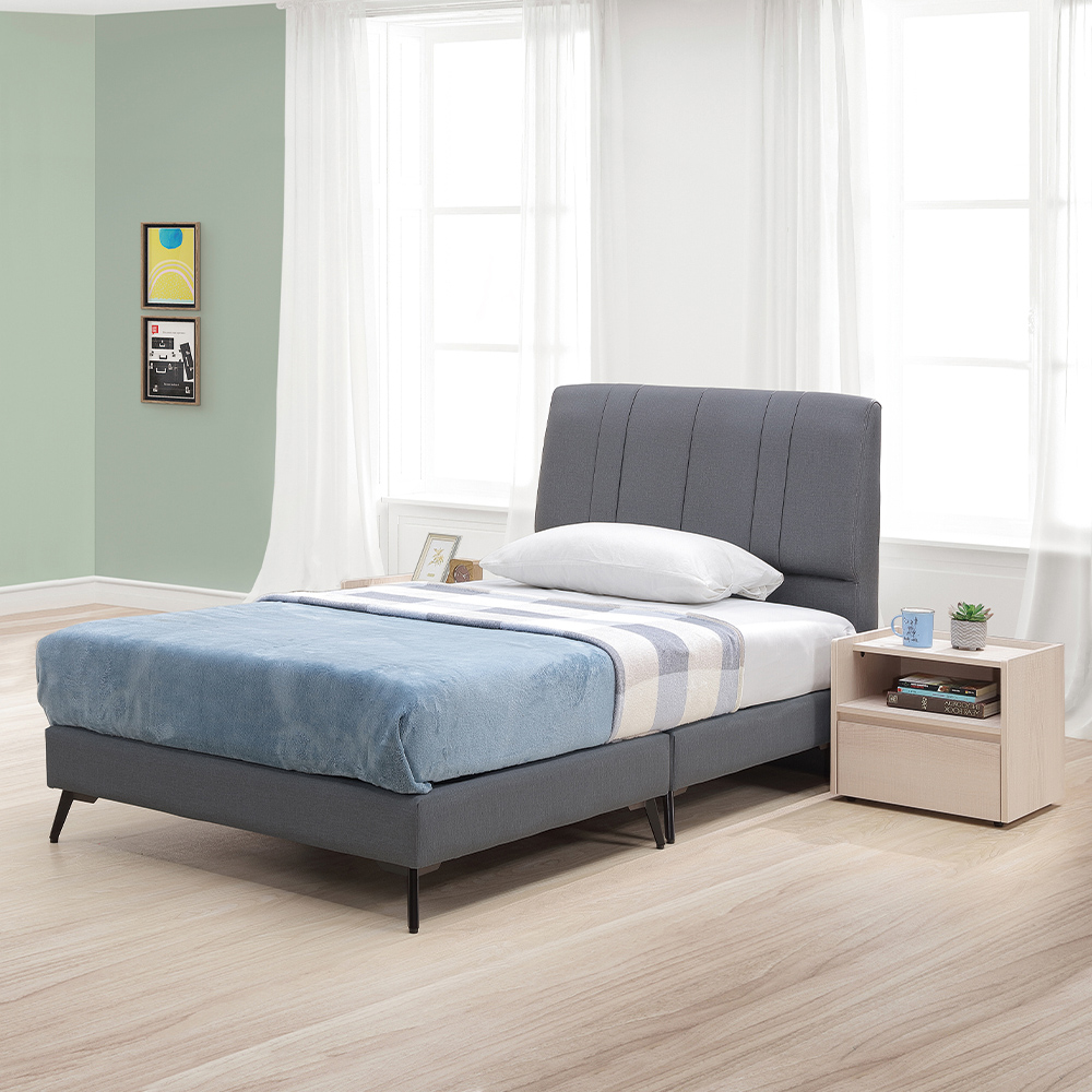 【唯熙傢俱】卡特岩灰色3.5尺床片, , large