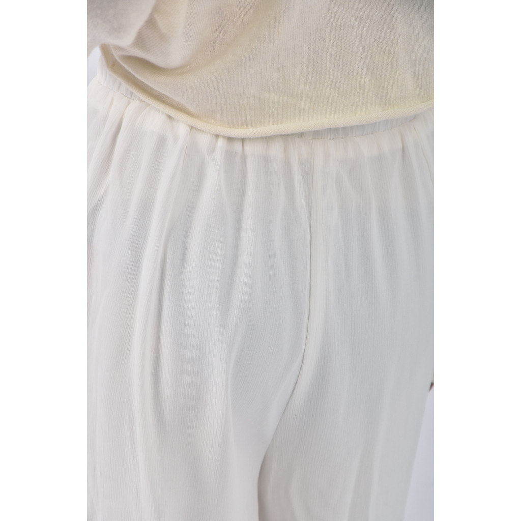 (XL) uoyou高腰簡約白色長褲二手衣, , large