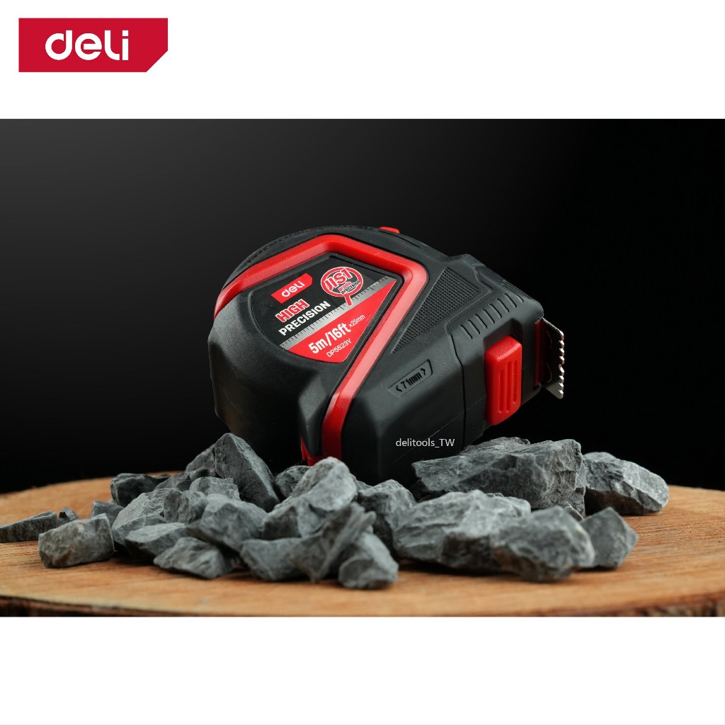 【得力工具 deli tools】專業耐摔包膠捲尺 JIS1 專業款 PRO系列-5M, , large