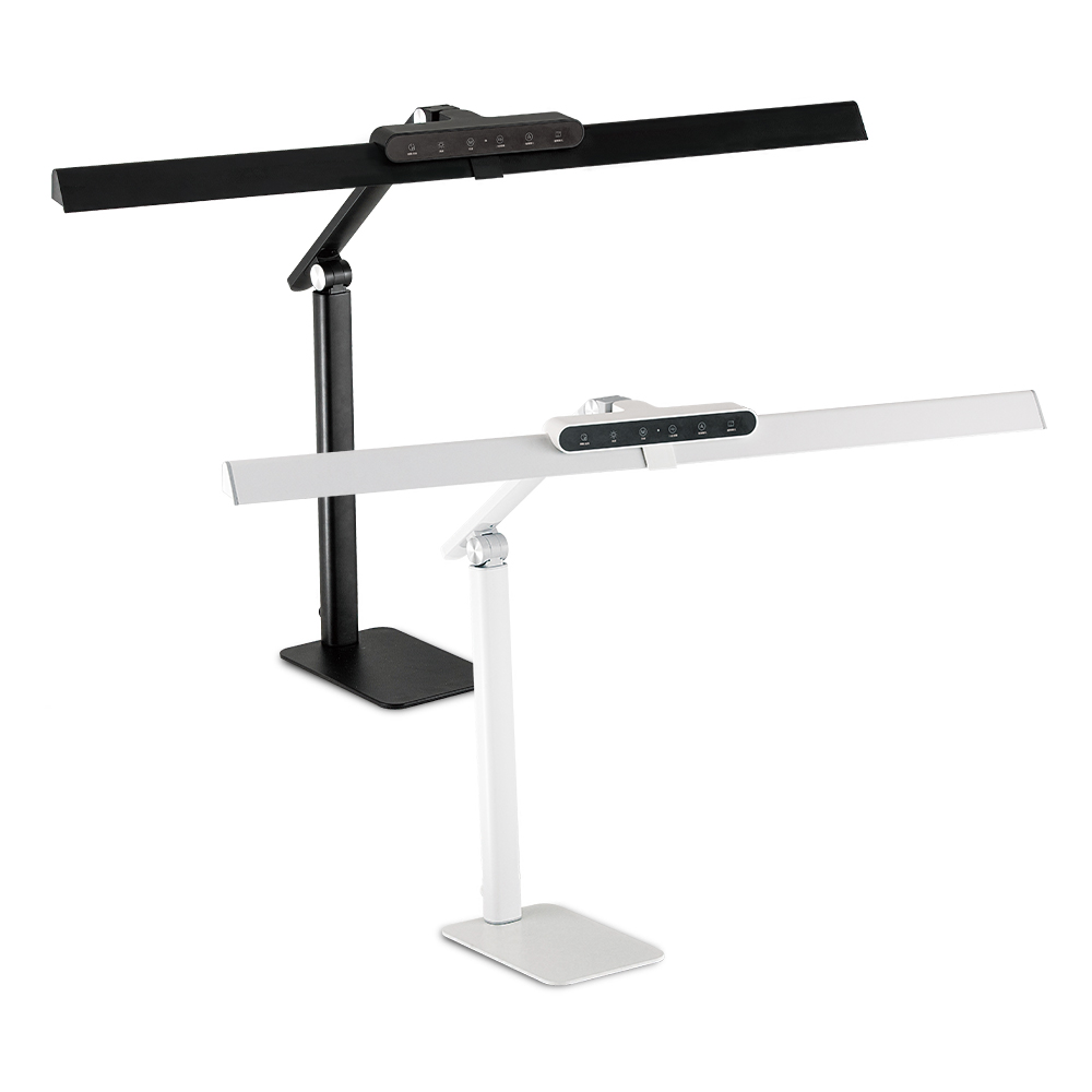 Dancelight Eye Health full spectrum eye protection smart desk lamp, dual-purpose desk clamp, unique anti-glare design, AA-level illumination, no blue light(Fashion White), , large