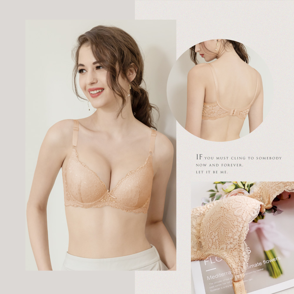 【Clany可蘭霓】歐式托高集中質感ABC內衣(裸感膚 6265-11), , large