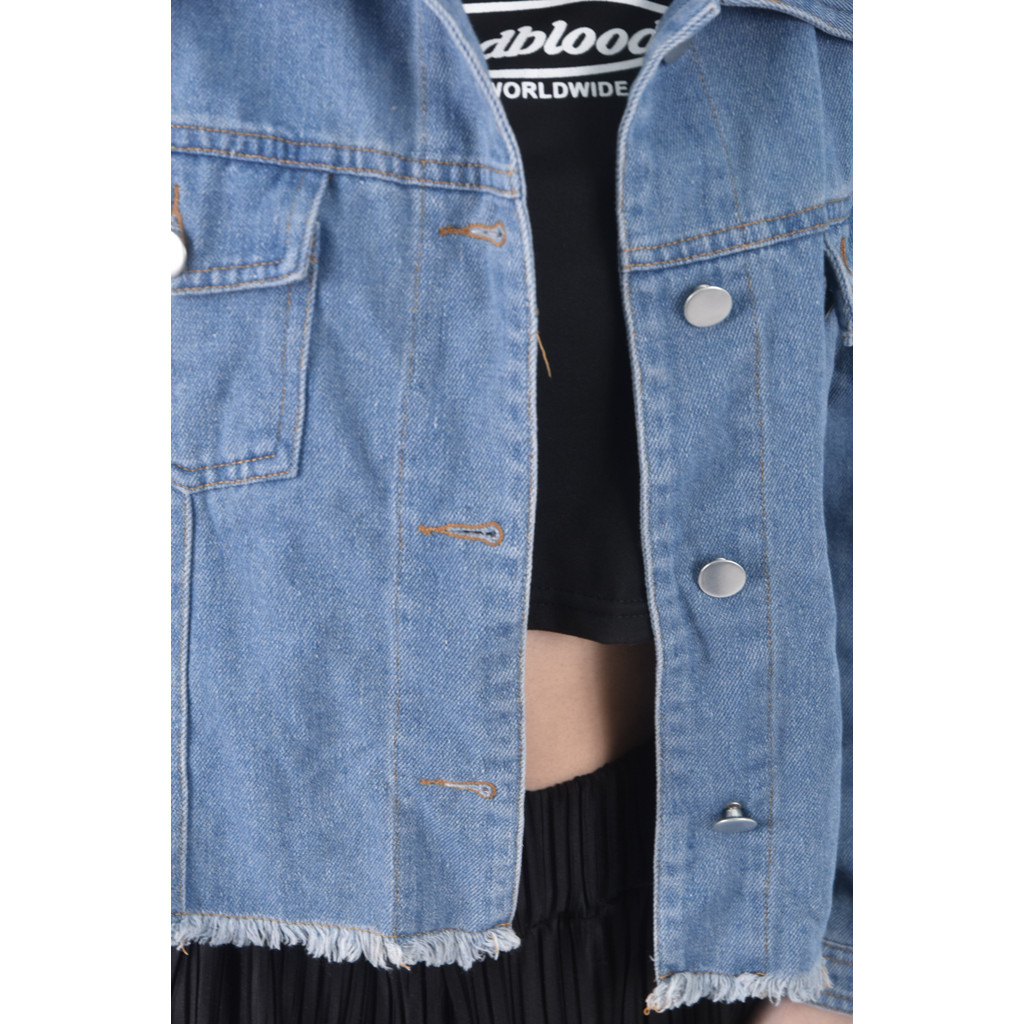 (S) tokyo fashion丹寧牛仔質感羊毛羊毛藍色外套二手衣, , large