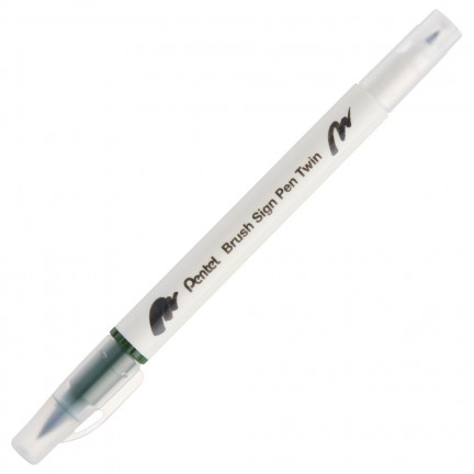 【 Pentel 飛龍 】雙頭柔繪筆 10支/盒 SESW30C   -  T122 黃, , large