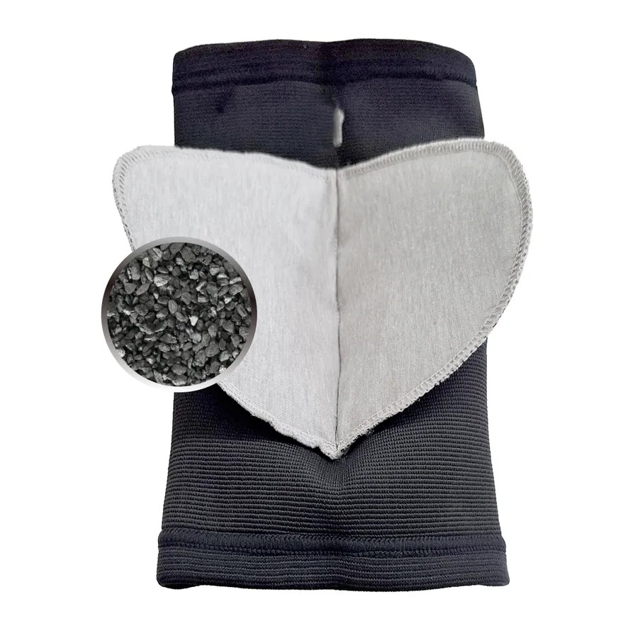 Bamboo Charcoal Granule Knee Strap (Black, Size XL) &ndash; Single Piece, , large