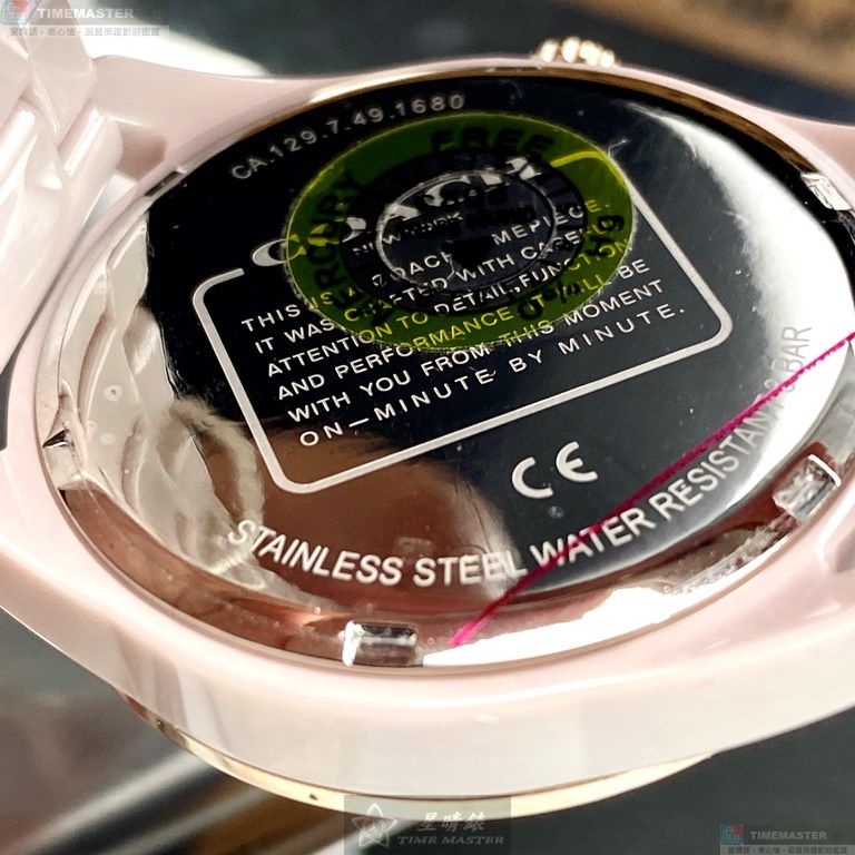 [星晴錶業]COACH手錶,36mm,CH00022粉色錶面粉色錶殼粉紅陶瓷錶帶款, , large